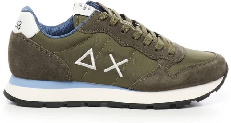 Sun68 Groene Sneakers met Logodetail