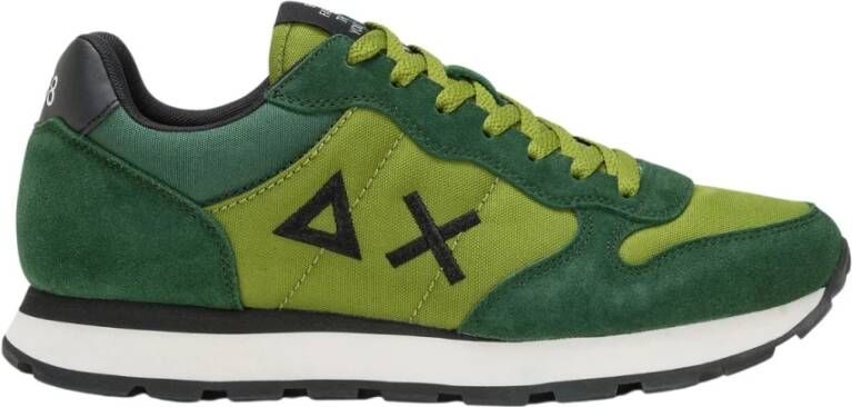 Sun68 Groene Suède Nylon Casual Sneakers