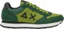 Sun68 Groene Suède Nylon Casual Sneakers - Thumbnail 1