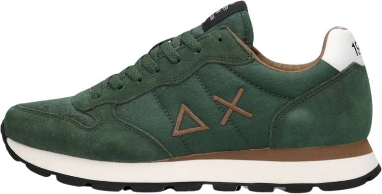 Sun68 Groene Suède Sneaker met Verwijderbare Binnenzool Green Heren - Foto 5