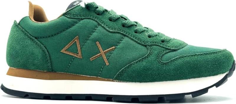 Sun68 Groene Suède Sneaker met Verwijderbare Binnenzool Green Heren - Foto 4