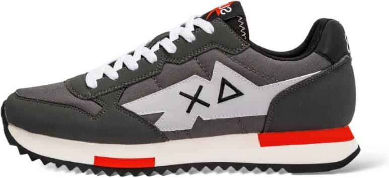 Sun68 Grijze Sneakers met Verfijnde Materiaalcombinatie Grijs Heren - Foto 2
