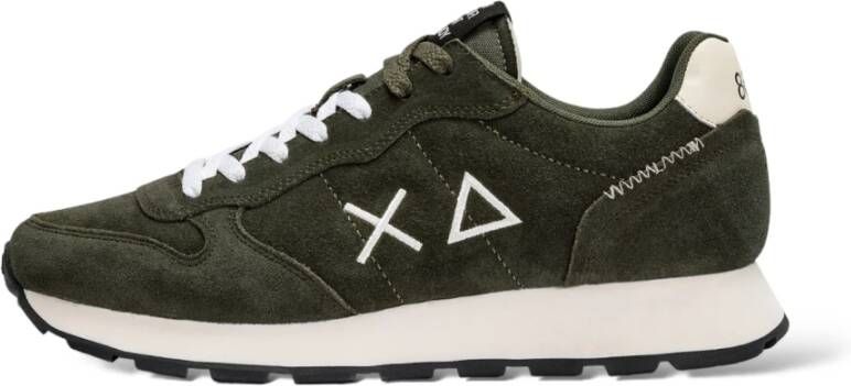 Sun68 Heren Tom Suede Donkergroene Sneakers Groen Heren