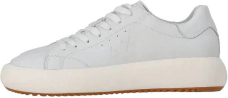 Sun68 Klassieke Heren Sneakers Wit Leer Lente Zomer