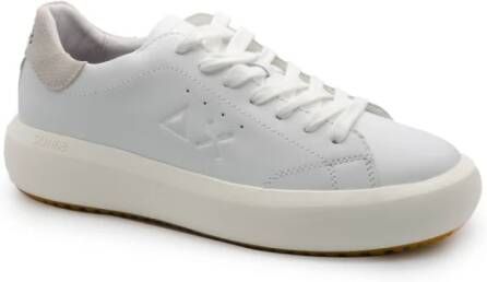 Sun68 Klassieke Witte Leren Sneakers Multicolor Heren