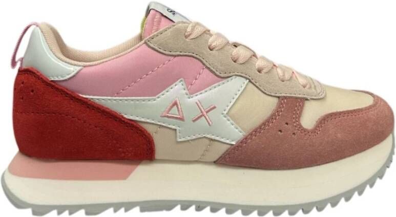 Sun68 Roze Sneakers met 4 5 cm zool Pink Dames