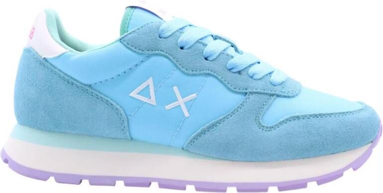 Sun68 Blauwe Nylon Sneakers Ally Solid Blue Dames