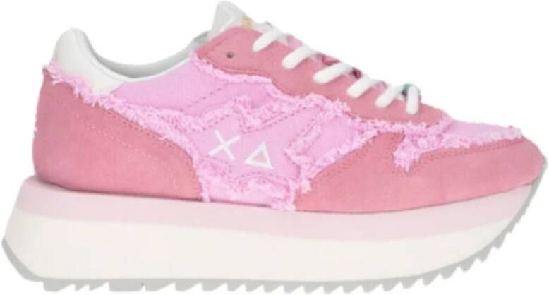 Sun68 Rode Canvas Sneaker met Kralen Personalisatie - Foto 2