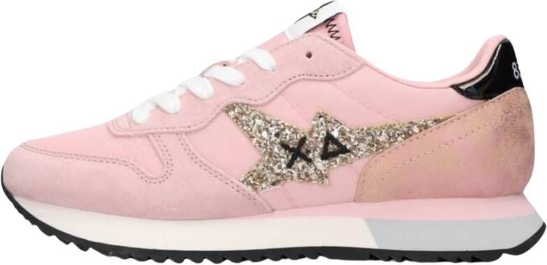 Sun68 Roze Glitter Stargirl Sneakers Pink Dames