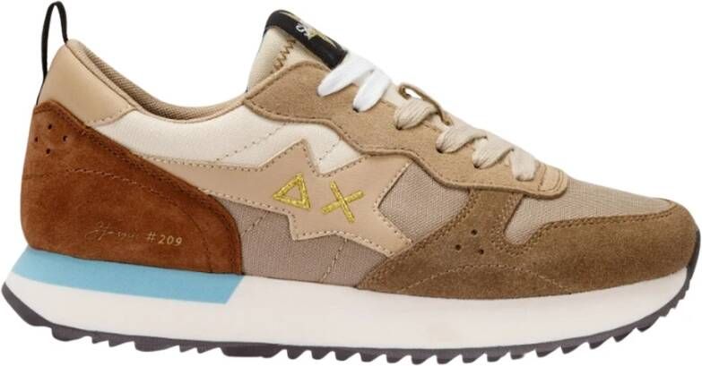 Sun68 Beige Stargirl Multicolor Sneakers Beige Dames