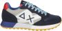Sun68 Blauwe Sneakers met Suède en Stoffen Bovenwerk Blue Heren - Thumbnail 7