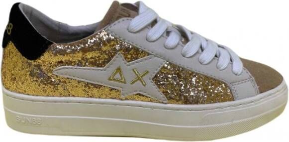 Sun68 Glitter Betty Schoenen in Goud Beige Ivoor Zwart