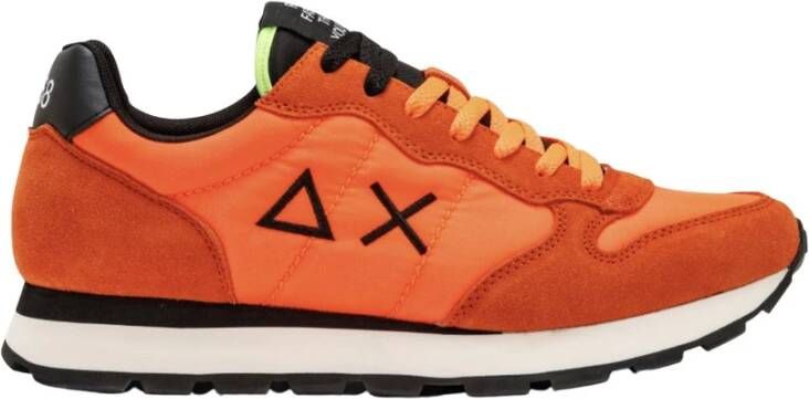 Sun68 Fluorescerende Oranje Leren Sneakers Orange Heren - Foto 2
