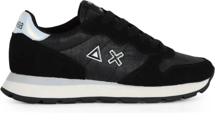 Sun68 Ally Bright Suede and Nylon Dames Sneakers Schoenen Zwart Z44203