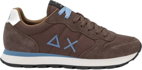 Sun68 Sneakers van nylon en suède met geborduurd logo