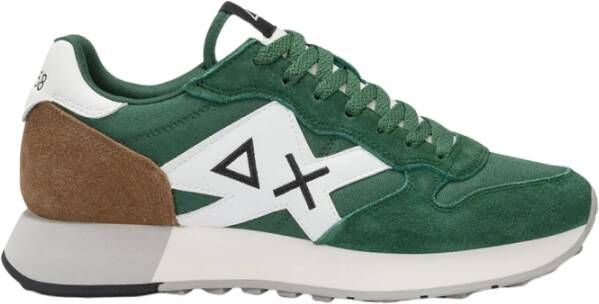 Sun68 Sneakers van nylon en suède met leren details