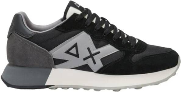 Sun68 Sneakers van Nylon en Suède met Leren Details
