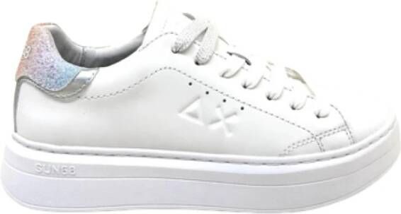 SUN68 Grace Leather Z34226_144 Wit Grijs