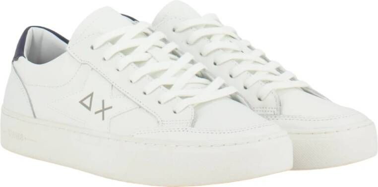 Sun68 Leren Sneakers met Verwijderbare Binnenzool White Heren