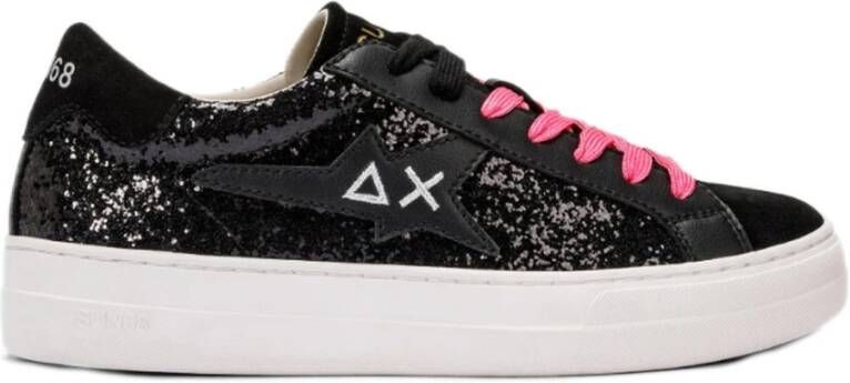 Sun68 Lage Sneakers Black Dames