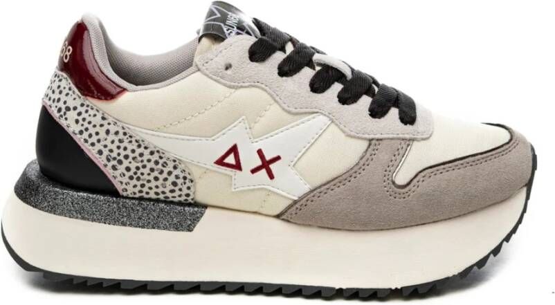 Sun68 Star Mix Material Sneakers