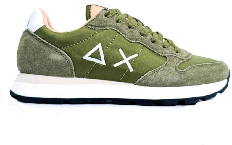 Sun68 Stevige Sneakers voor Moderne Man Green Heren