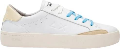 Sun68 Street Leather Sneakers in Wit White Heren