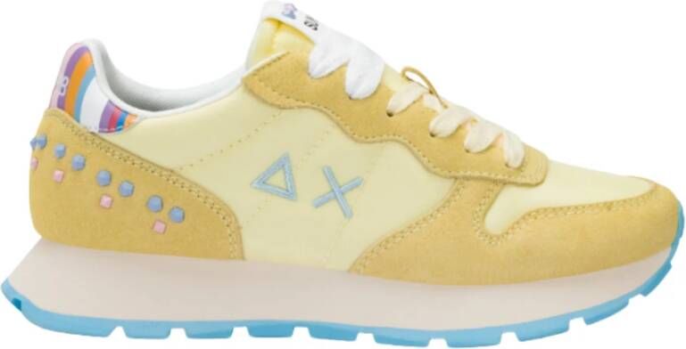 Sun68 Studded Yellow Sneakers
