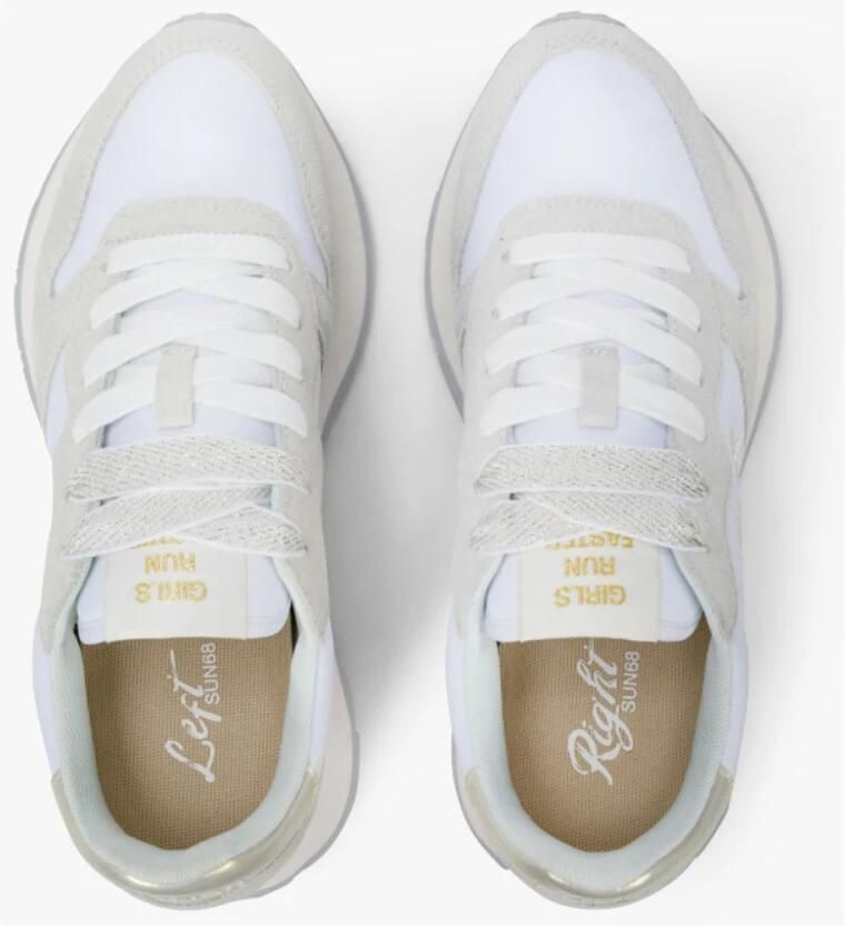 Sun 68 Ally Gold Silver dames sneaker Wit - Foto 2