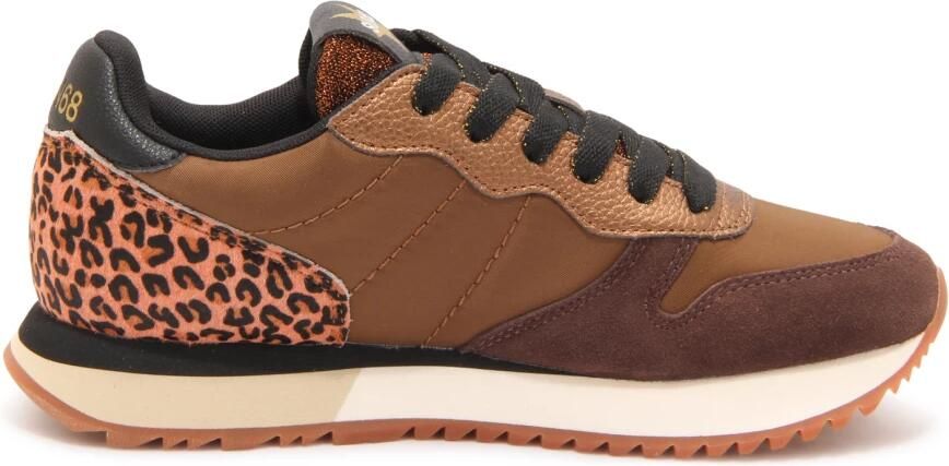 Sun 68 Stargirl Animal dames sneaker Cognac