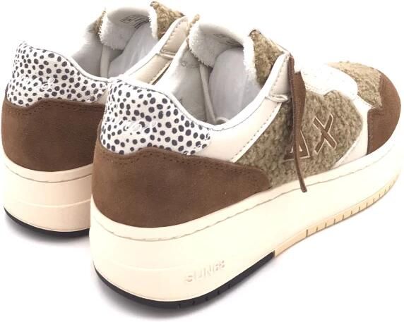 Sun68 Beige Teddy Sneakers Damesliefde
