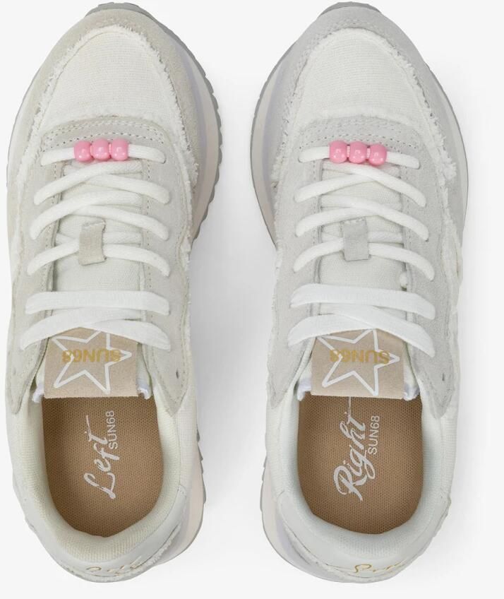 Sun68 Canvas Fringe High Top Sneakers Gray Dames - Foto 2