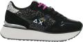 Sun68 Lage Sneakers Big Stargirl Glitter - Zwart