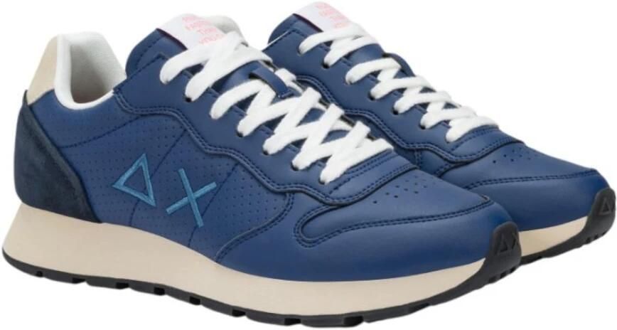 Sun68 Blauwe Lage Sneakers