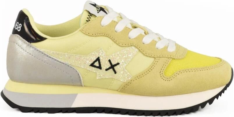 Sun68 Casual Sneakers van leer en polyester