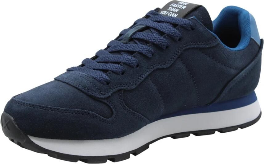 Sun68 Tom Suede Heren Sneakers Schoenen Navy-Blauw Z46106 - Foto 2