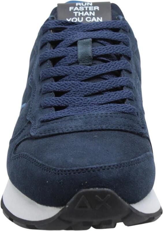 Sun68 Tom Suede Heren Sneakers Schoenen Navy-Blauw Z46106 - Foto 3