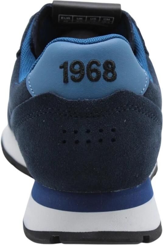 Sun68 Tom Suede Heren Sneakers Schoenen Navy-Blauw Z46106 - Foto 4