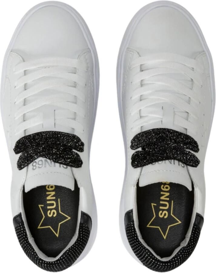 Sun68 Witte platte schoenen Grace model White Dames