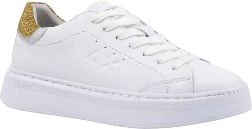Sun68 Witte Leren Sneaker voor Dames White Dames