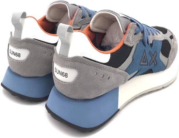 Sun68 Grijze hardloopsneakers outdoor stijl