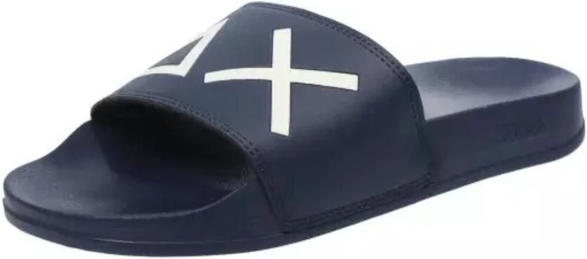 Sun68 Heren Logo Slippers Navy Blue - Foto 2