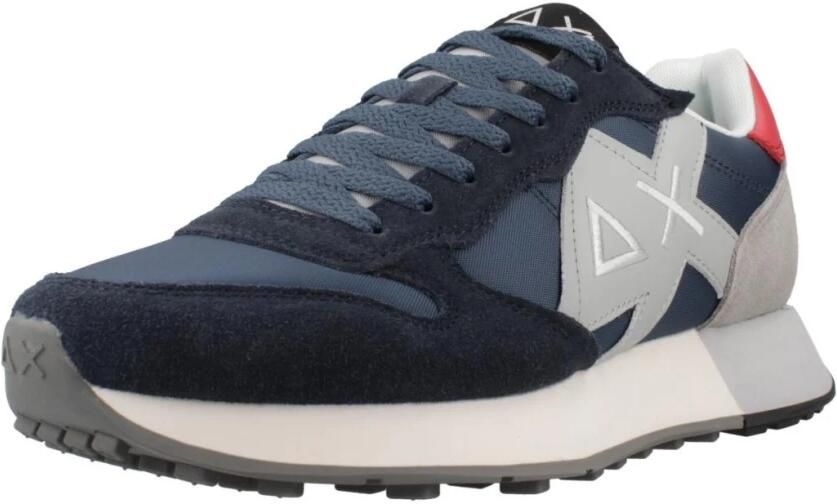 Sun68 Blauwe Sneakers Hardloopstijl Lichtgewicht Grip Blue Heren - Foto 3