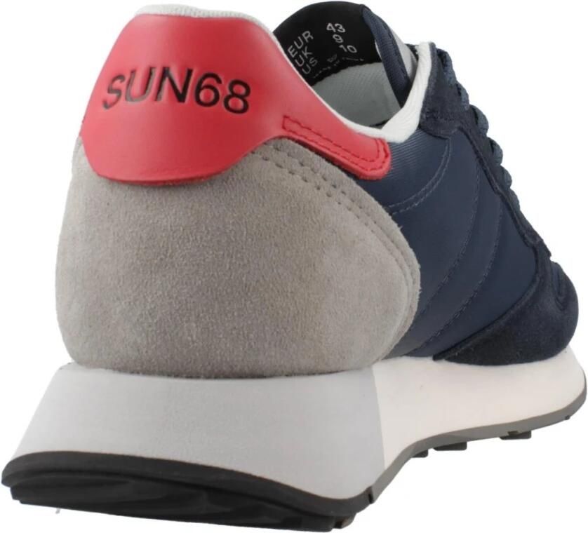 Sun68 Blauwe Sneakers Hardloopstijl Lichtgewicht Grip Blue Heren - Foto 2