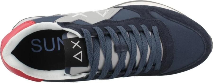 Sun68 Blauwe Sneakers Hardloopstijl Lichtgewicht Grip Blue Heren - Foto 8