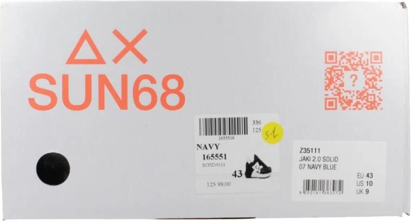 Sun68 Blauwe Sneakers Hardloopstijl Lichtgewicht Grip Blue Heren - Foto 4