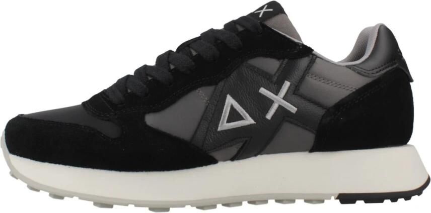 Sun68 Sneakers van nylon en suède met leren details
