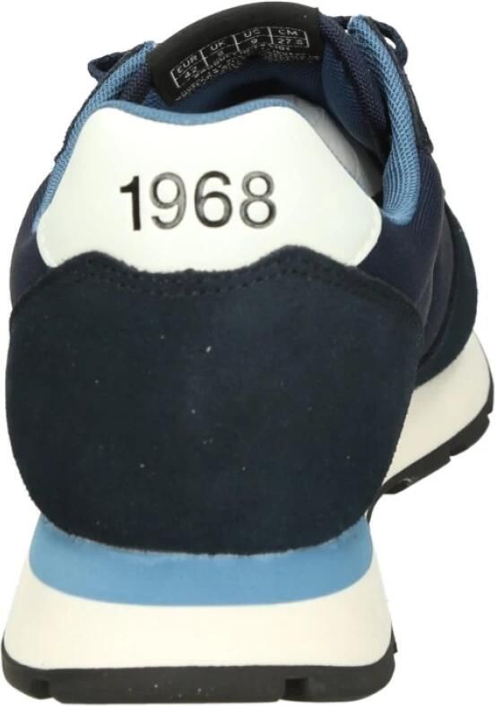 Sun68 Heren Lage sneakers Tom Solid Donkerblauw Suède
