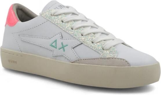 Sun68 Glitter Sneakers Katy Leather White Dames - Foto 3
