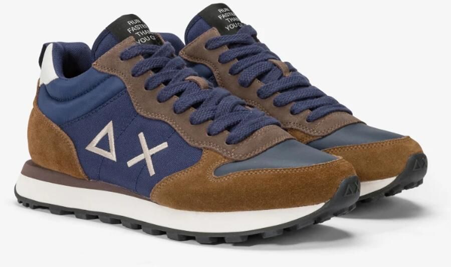 Sun68 Mid Top Hardloopschoen Solid Blauw